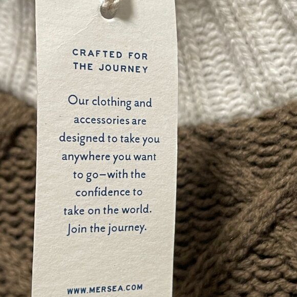 Mersea | The Lisbon Traveler Mock Neck Sweater in Olive/Seasalt - Picture 6 of 8